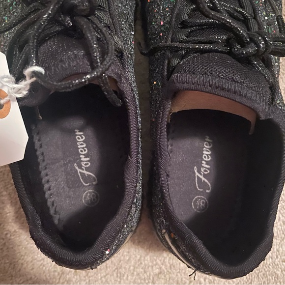 Forever 21 Black Glitter Sneakers - Picture 5 of 10